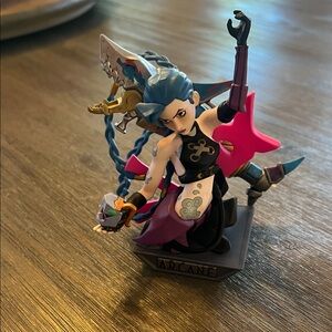 Arcane Jinx Figurine with Blue Hair